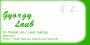 gyorgy laub business card